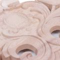 European Style Rubber wood Long Floral Carving Applique Home Decoration Accessories Door Cabinet Furniture Figurines 59*17cm. 