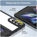 【Healer DingD】Case For Samsung Galaxy Z Fold 4 5G Flod 3 Silicone Bumper Acrylic Transparent Shockproof Phone Cover For Samsung Z Fold 4 Case.