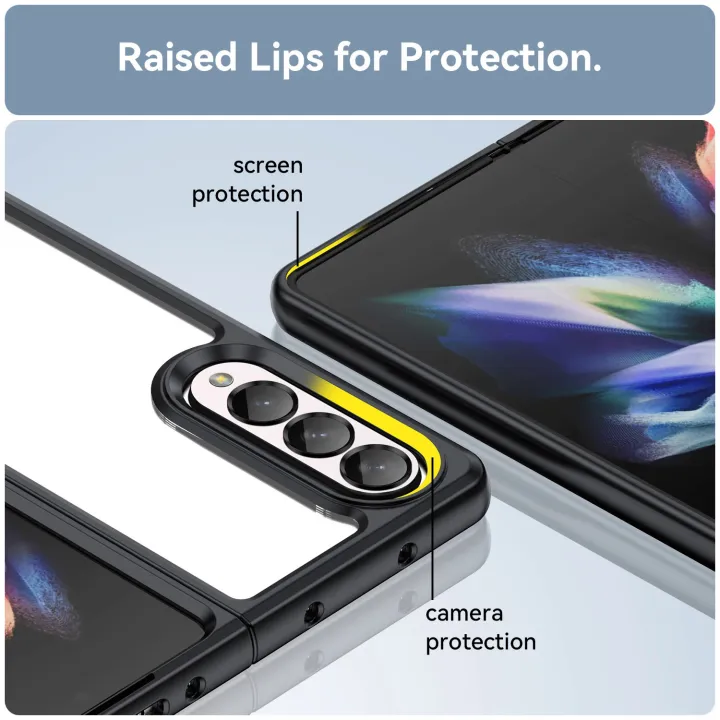 %E3%80%90Healer%20DingD%E3%80%91Case%20For%20Samsung%20Galaxy%20Z%20Fold%204%205G%20Flod%203%20Silicone%20Bumper%20Acrylic%20Transparent%20Shockproof%20Phone%20Cover%20For%20Samsung%20Z%20Fold%204%20Case%20-%20Image%205
