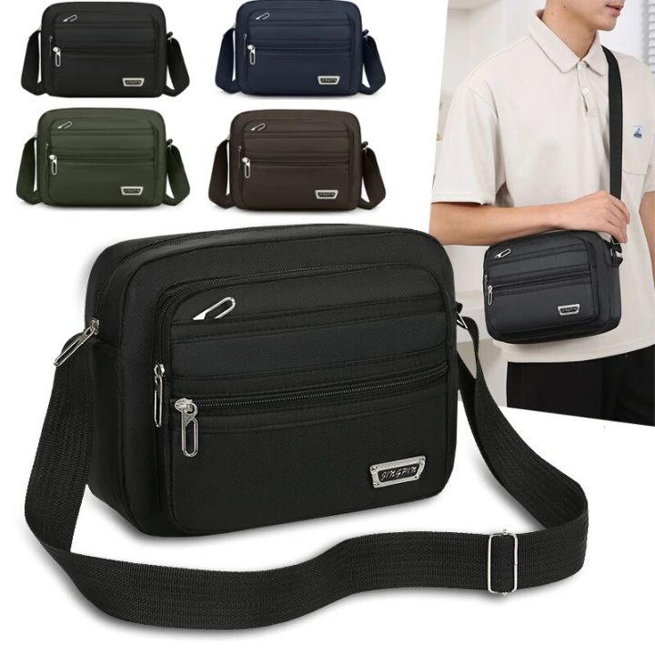 Men Crossbody Bag Black Collection Bags for Men Leisure Shoulder Messenger Bag Satchel Business Man Oxford Packs