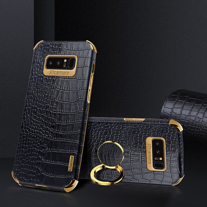 Case%20for%20Samsung%20Galaxy%20Note8%20Crocodile%20Pattern%20360%20Degree%20Rotating%20Ring%20Protective%20Cover%20Compatible%20with%20Magnetic%20Car%20-%20Image%202