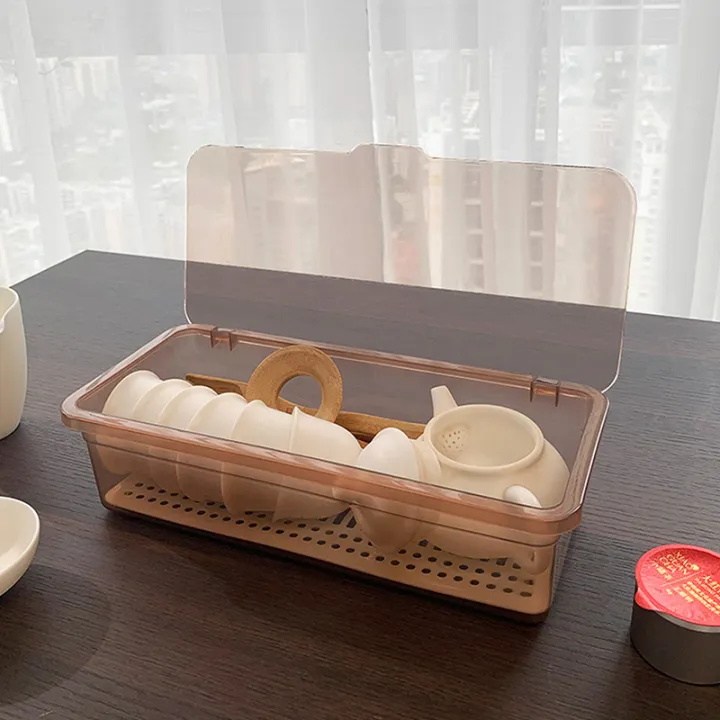 Transparency%20Storage%20Box%20For%20Tea%20Set%20Cup%20With%20Lid%20&%20Drain%20Dustproof%20Cutlery%20Holder%20For%20Kitchen%20Huiye%20-%20Image%202