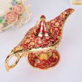 10 Color Aladdin Magic Lamp Retro Home Decoration Traditional Hollow Out Fairy Tale Wishing Genie Tea Pot Crafts Deco. 