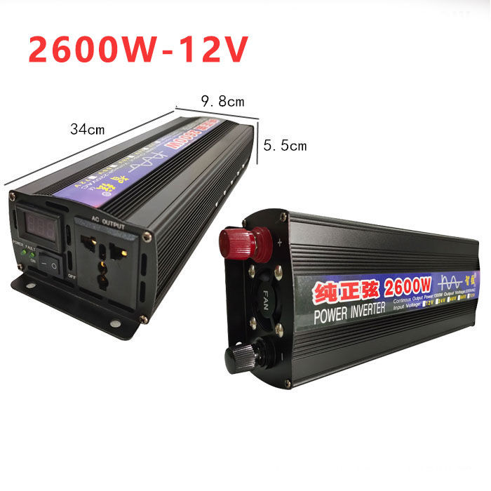 KOGEEK%202600W%20Pure%20Sine%20Wave%20Inverter%20Converter%20Solar%20Car%20Inverters%20With%20LED%20-%20Image%202
