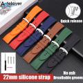 Aotelayer 20mm 22mm 24mm Sport Silicone Strap Quick Release Waterproof Rubber Bracelet Watch Band. 