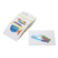 Baby Cognition Puzzle Toys Toddler Kids Iron Box Cards Matching Game Cognitive Card Car Fruit Animal Life Puzzle.