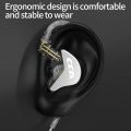 CCA CRA in Ear Monitor Headphones Ultra-Thin Diaphragm Dynamic Driver IEM Earphones Clear Sound Deep Bass Wired Earbuds.
