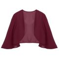 Womens 3/4 Sleeve Chiffon Cardigan Bolero Elegant Summer Ladies Wedding Wraps Shrug Bridal Bolero Long Shawl Evening Cover Up.