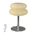 Retro Egg Tart Lamp Mid Century Modern Mushroom Lamp USB Desk Lamp Trichromatic Dimming Living Room Atmosphere Lamps D.