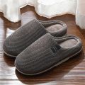 Men's Slippers Memory foam Slippers for home 2022 Winter Non-Slip Male House Shoes Stripe Unisex Indoor Slippers Soft Plus Size. 