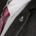 Metal Small Anchor Pin/Mens Suit Lapen Pin Brooch (1p).