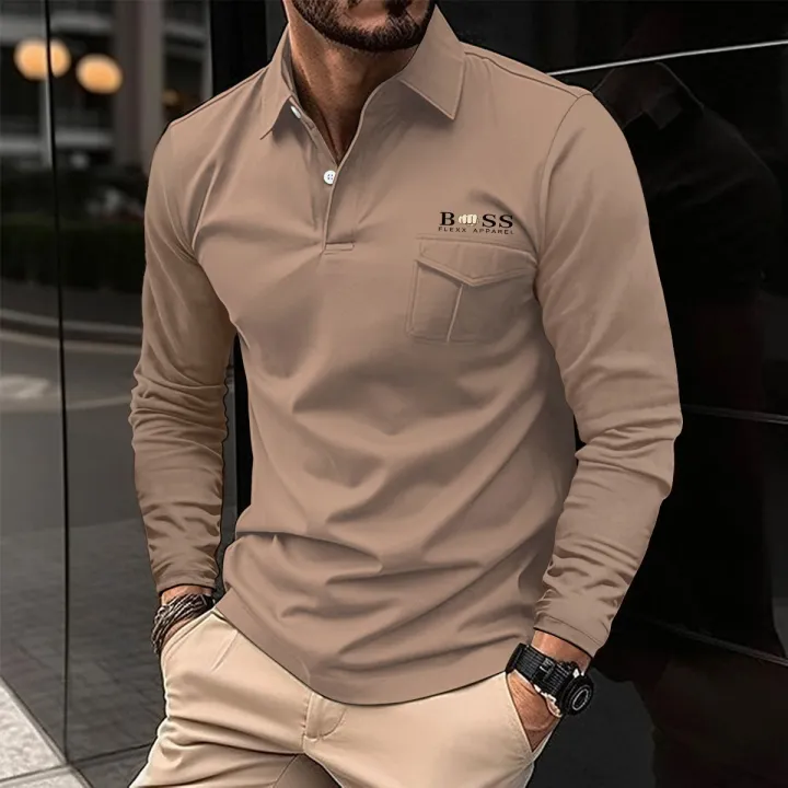 2023%20Autumn%20And%20Winter%20New%20Men's%20POLO%20Shirt%20Double-layer%20Standing%20Collar%20Shirt%20Long-sleeved%20Sports%20Polo%20Shirt%20High%20Quality%20Shirt%20-%20Image%205
