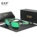 GXP Brand Square Retro Gradient Polarized Sunglasses Women Men Carbon Fiber Pattern Design Outdoor Sports Eyewear.