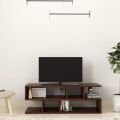 Floor Standing TV Entertainment Unit Setup Box Stand TV Cabinet with Shelves & Drawer for Books & Décor Display Unit, Upto 45 Inches Design by Nahid Furniture 18x40x12".