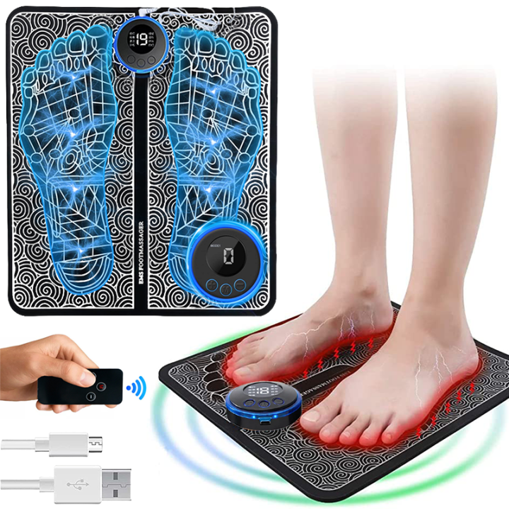 EMS Foot Massager Electric Massage Mat With USB Charging Foot Relaxation Mat Vibration Massage Pads For Relieving Feet Pain