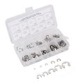 E Circlip, E Clip Washer 304 Stainless Steel for Fixing Groove Moving Parts. 