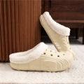 New Factory Wholesale Winter Men's and Women's Couple Cotton Drag Trend Anti-slip Thick-soled Indoor and Outdoor Stepping on Feces Feeling Home Shoes. 