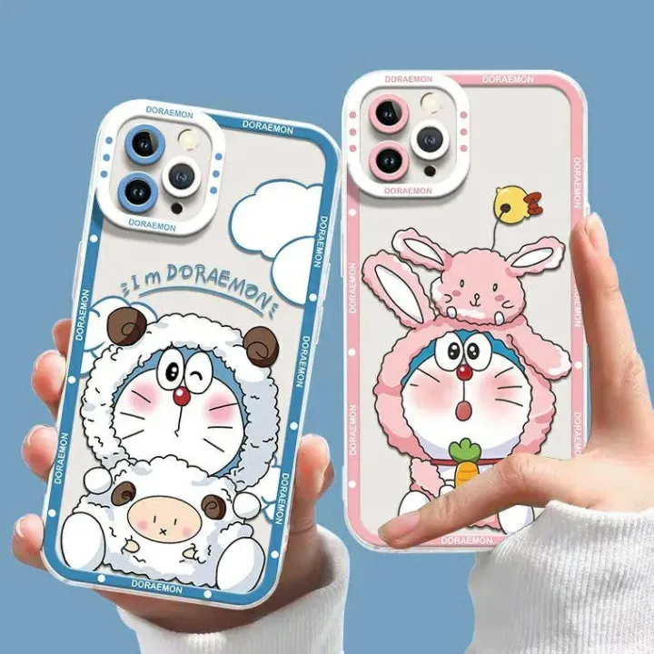 Casing%20For%20Realme%20C53%20C55%20C35%20C33%20C30%20C11%202021%20C20%20C12%20C15%20C21Y%20C25Y%20C21%20cover%20Angel%20Eyes%20Crystal%20Cartoon%20Doraemon%20Soft%20Clear%20Case%20Lens%20Protection%20Transparent%20Shockproof%20Square%20TPU%20Silicone%20Full%20Protection%20Cute%20-%20Image%202