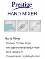 Prestige Ergonomic Luxury design Multi-Functional Electric Egg beater For Cream Whipping Stirring Mixing in Household. 