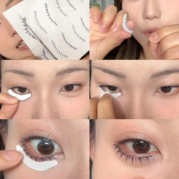 1/3/5pcs%20Transfer%20Paper%20Lower%20Eyelash%20Tattoo%20Patch%20Flat%20Lazy%20Makeup%20Tool%20Fake%20Eyelashes%20Disposable%20Stickers%20Beauty%20Tool%20-%20Image%205