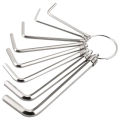 8 In 1 Hex Key Allen Wrench Set 1.5mm to 6mm Metric Hand Tool Kit Box Key Chain. 