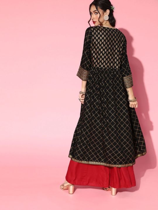Full%20AC%20Cotton%20printed%20ethnic%20wear%20Ready%20kurta%20set%20(3pis)%20-%20Image%202
