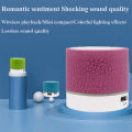 Mini Crackle Wireless Speaker Portable Car Audio LED Lighting Wireless Blue-tooth Subwoofer Speaker Mobile TF Card USB-Support.
