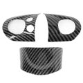 Steering Wheel Trim, Carbon Fiber Look Steering Wheel Panel Cover for Cooper R54 R55 R56 R60.