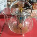 Heat Resistant Glass Teaset Flower Tea Pot Puer Kettle Coffee Teapot-1600ml. 