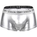 Pinky Senson Men Boxers Underwear U Convex Pouch Men Slips Cueca Masculina Male Panties Gay Underpants Synthetic Leather me. 