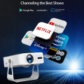 AUN A005 Android Projector LED 4K Decoding Portable Projector Video Full HD 1080P WIFI 3D MINI Home Theater Cinema. 
