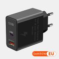 【Ready Stock+FREE Shipping+COD 】50W GaN Charger USB Wall Charger Fast Charging PD Type C Cell Phone Charger Adapter For iphone 14 13 12 Xiaomi Huawei Samsung.