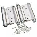 Double open spring 2ps 4" hinge Stainless steel two way free door hinge hinge cowboy door fence dedicated-MHN.