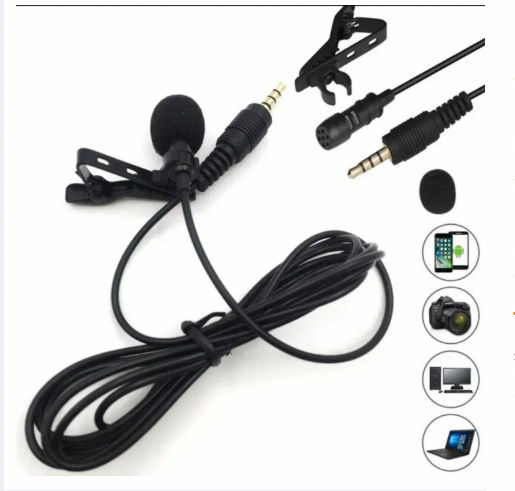 3.5mm Mini Microphone for Smartphone and Audio Devices, Clear Sound, Universal Compatibility, Black