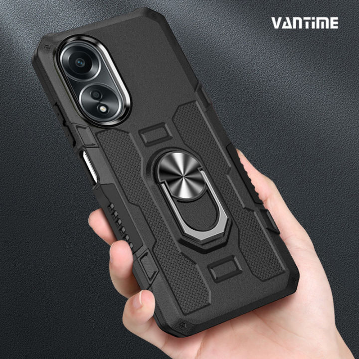 Custodia JIAFEI Per Oppo A78 4G – Antishock Con Anello E Copriobiettivo, Verde