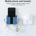 Multi-function Wall Mounted Organizer Holder, Storage Box, Remote Control, Mobile Phone Plug, Home Charging Shelf. 