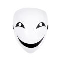 Cosplay Full Face Masks Adults Japanese Anime White Smile Mask Halloween Props Adjustable Mask Performance Facepiece Helmet.