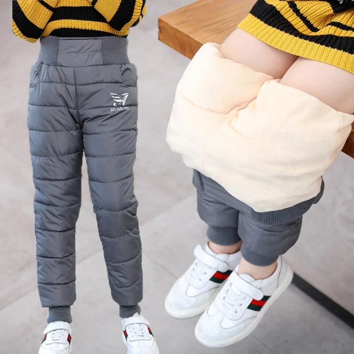 Winter%20Boys%20Thick%20Cotton%20Pants%20Fleece%20Padded%20Warm%20Trousers%20Kids%20Waterproof%20Ski%20Pants%2010Y%20Elastic%20High%20Waisted%20Baby%20Girls%20Pant%20-%20Image%202