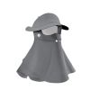 New Sunscreen Face Mask Summer Full Face Sunshade Black Rubber Brim Uv Protection Ice Silk Three-Dimensional and Breathable Sunscreen Mask.