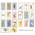 40pcs/pack Museum Series Decorative Stickers Scrapbooking Stick Label Diary Album Stationery Retro Stamp Plant Sticker.