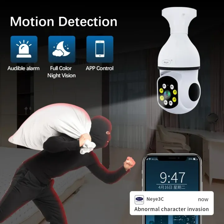 Bulb%20System%20360%20Degree%20WiFi%20Panorama%20IP%20Camera%20white%20PTZ%20-%20Image%205