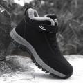 Winter Men Boots Plush Leather Waterproof Sneakers Climbing Shoes Unisex Men Women Outdoor Non-slip Warm Hiking Ankle Boot BunnyGarden.