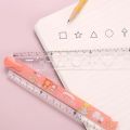 30cm Kawaii Bear Rulers Cute Foldable Straight Rulers Measuring Tool Korean Stationery Drawing Template School Office Supplies.