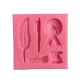 GC Silicone Mould Graduation Cap Certificate Modeling Fondant Molds For Congrats Grad Congratulations specification.