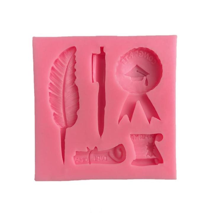 GC Silicone Mould Graduation Cap Certificate Modeling Fondant Molds For Congrats Grad Congratulations specification