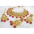 Jaipuri copper gold-plated necklace Set. 
