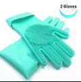 High Quality Silicone Dish Washing Kitchen Hand Gloves (Multicolor).