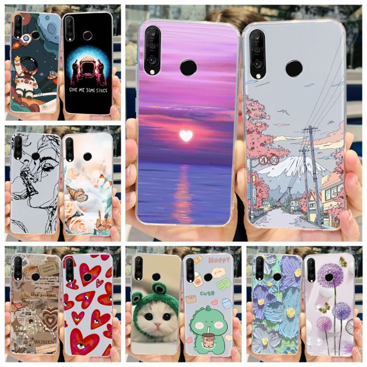 For Huawei P30 Lite Case New Fashion Painted Cover Soft Silicone Phone Case For Huawei P30 Pro P 30 Lite P30Lite Back Cover Capa
