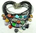 2020 Natural stone Turquoises Quartz Crystal tiger eye Opal heart pendants for Diy Jewelry Necklaces for Men madam Gift Sieraden.