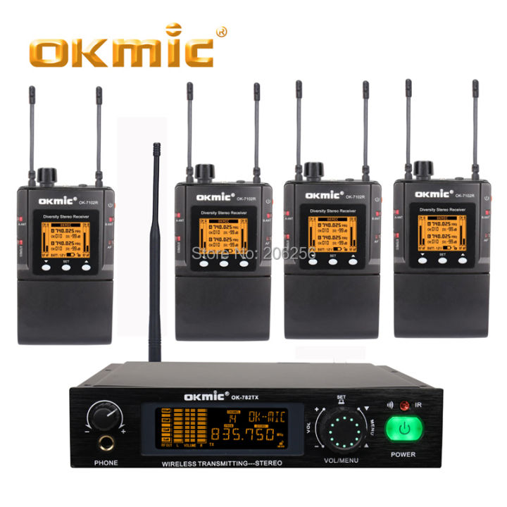 OKMIC%20782TX%207102R%204-Person%20Use%20Professional%20On%20Stage%20Performance%20Stereo%20Desktop%20In%20Ear%20Monitor%20System%20Simultaneo%20Interpretation%20-%20Image%202